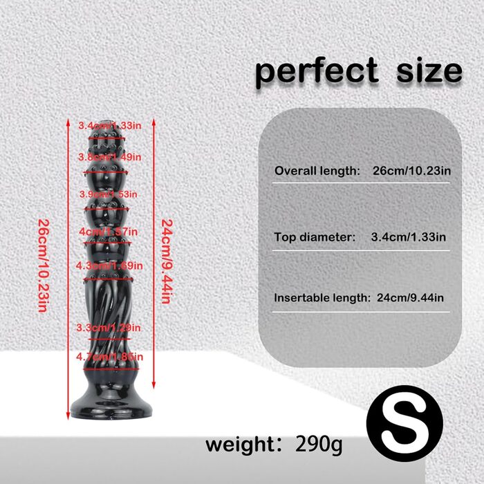 Масажер для простати з присоскою Yasexx Super ong Butt Pug - секс-іграшка для чоловіків та жінок