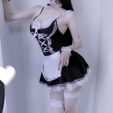 Костюм для рольових ігор: сукня покоївки/дівочки в стилі аніме Lolita, сексуальний костюм для косплею, вечірки, сцени, преміум-якість