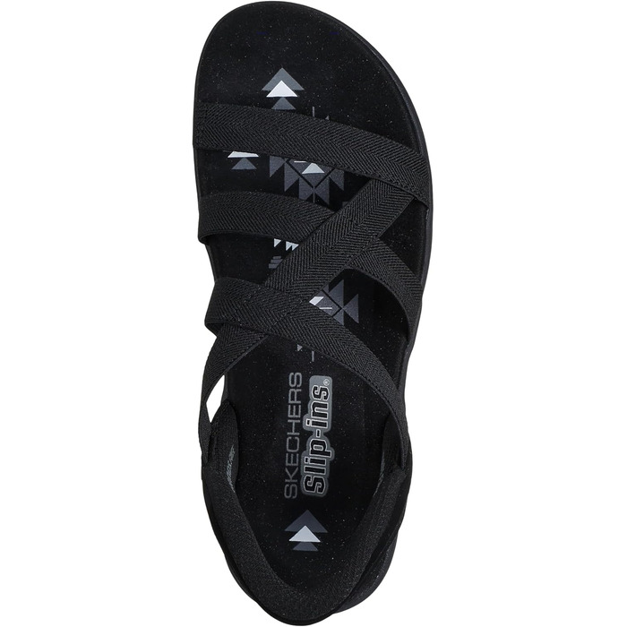 Жіночі сандалії Skechers Reggae Slim Stretch Flex Hands Free Slip-Ins, чорні, розмір 39 EU
