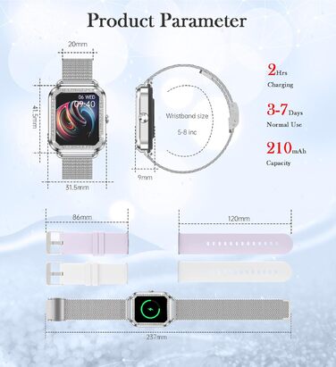 Смарт-годинник I52 Smartwatch сріблястого кольору