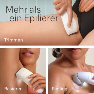 Епілятор Braun Silk-épil 5 (5-060) для жінок, водонепроникний пристрій для тривалої депіляції з тримером, пілінговою насадкою та бритвою, білий/рожевий