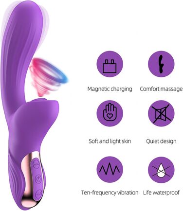 Вібратор жіночий Sexspielzeug Rabbit, 10 режимів, чорний