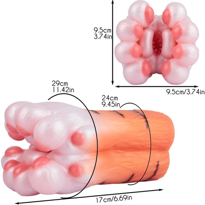 Реалістичний мастурбатор Tiger Claw 818g з 3D внутрішнім каналом для чоловіків, з силікону
