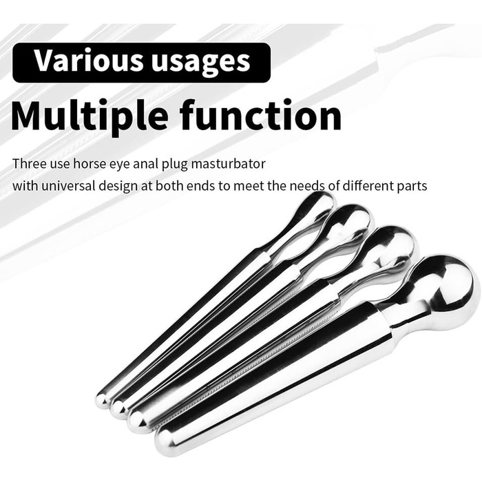 Розширювач сечоводу з нержавіючої сталі Seckoe для чоловіків (XL) - дилататор, катетер, сонда, масажер простати, секс-іграшка