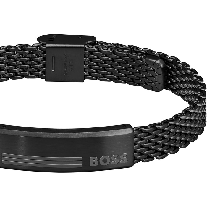 Чоловічий браслет BOSS Mesh із нержавіючої сталі, колекція ALEN (сріблястий, золотий, чорний)