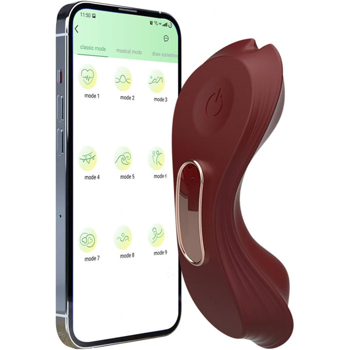 Вібратор Bluetooth з пультом керування, 10 режимів вібрації, для жінок, портативний дildo, Rose Rot