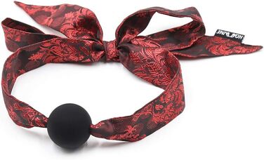 Сексуальна стрічка для губ Ball Plug, чорний, кругла, для дорослих