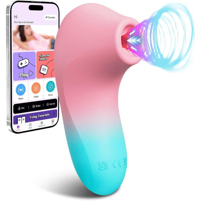 Вібратор Sauger для жінок з LED, керуванням через APP та 10 режимами потужності - іграшка для дорослих