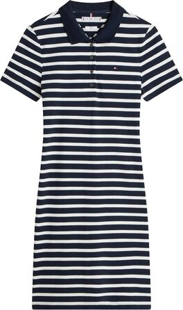 Поло Tommy Hilfiger 1985 Sim Pique, жіноче, темно-синій (Navy / Ecru), розмір XXS