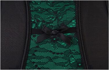 Корсет-топ бюстгальтер: сексуальна спідня білизна з мереживом та сіткою, Push Up, для корекції талії, готичний стиль, колір зелений, розмір L