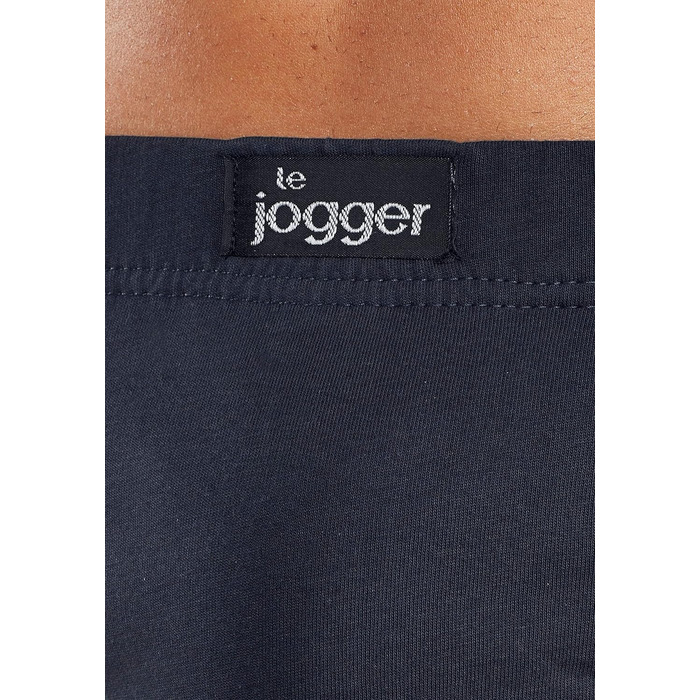 Спортивні чоловічі труси-сліпи Le Jogger з контрастними вставками, комфортні, розмір L, колір морський / кольорові вставки