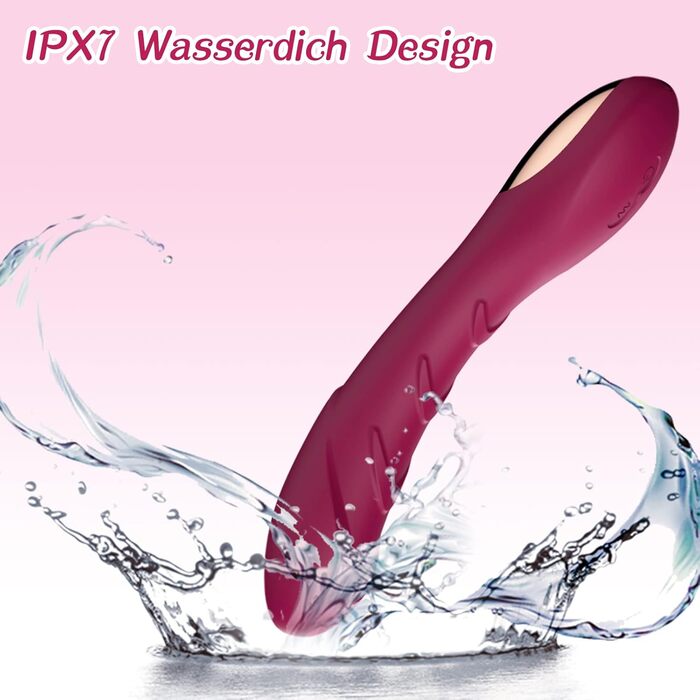 Вібратор G-Spot з силікону для жінок та пар, 12 режимів, реалістичний дизайн (червоний)