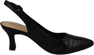 Жіночі туфлі Clarks Kataleyna Step чорного кольору з текстурою під крокодила, розмір 39.5 EU