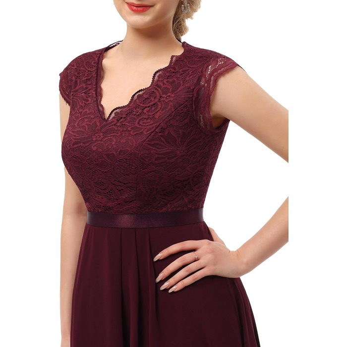 Сукня коктейльна Dressystar жіноча бордового кольору, довжина міні, для вечірки та весілля