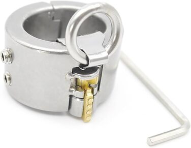 Сталевий кільце для яєчок з 4 знімними шипами CBT, замками та металевим ланцюгом. Підвіска для яєчок, бондж, кільце для статевого члена. Іграшки для дорослих для чоловіків, срібло, комплект