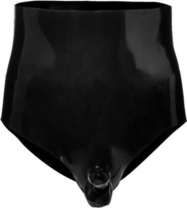 Чоловічі латексні штани Late X - облягаючі, з кишеню для статевого члена, чорного кольору, розмір L-XL