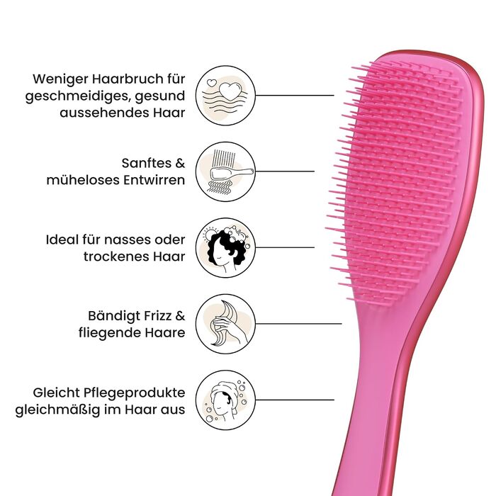 Щітка для волосся Tangle Teezer Ultimate Detangler для вологого та сухого волосся всіх типів, рожева (Afterparty Pink)