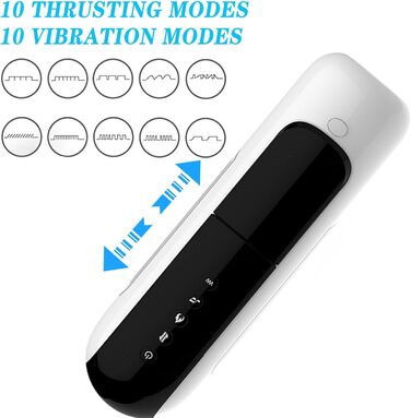 Електричний мастурбатор для чоловіків з 10 телескопічними та 10 вібраційними режимами - секс-іграшки для чоловіків