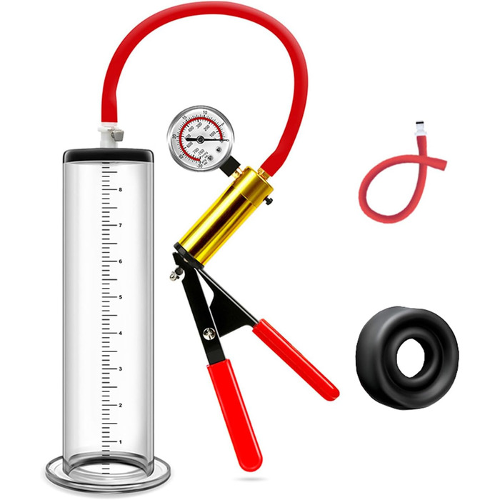 Вакуумний насос для збільшення пеніса з манометром, 44 мм - іграшка для чоловіків