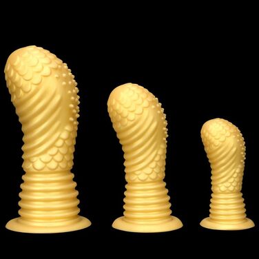 Анальний дилататор Jixaxe Golden Silicone XXL з присоскою – для чоловіків та жінок