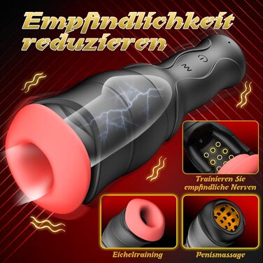 Електричний мастурбатор для чоловіків Buntune – Solo, 10 режимів вібрації, 5 режимів тиску, USB-зарядка, IPX6 водонепроникний, силікон, 3D стимуляція