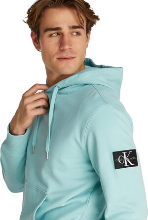 Чоловічий худі з капюшоном Calvin Klein Badge, колір Fresh Mint (м'ятний), розмір XS
