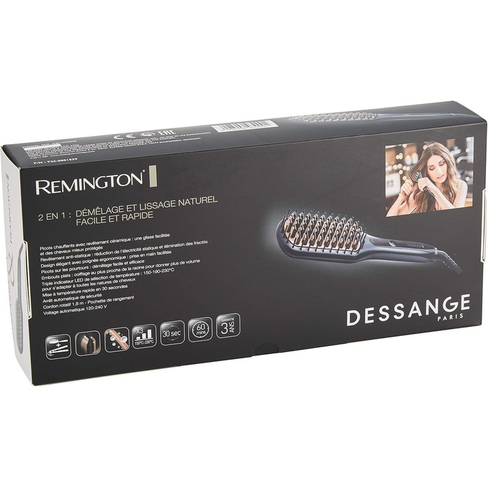 Випрямляюча щітка для волосся Remington Eclat Protect S6308 з керамічним покриттям, регулювання температури 150–230°C