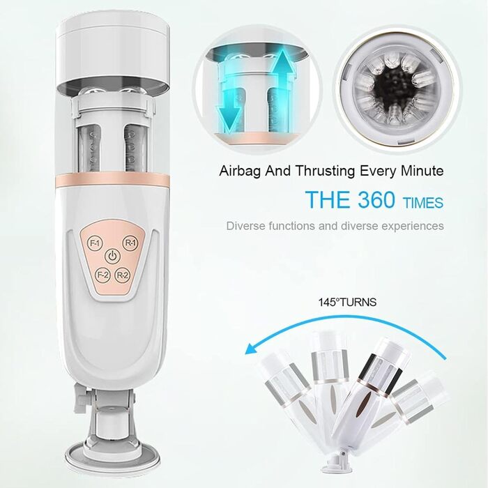 Автоматичний електричний мастурбатор-чаша з 10 телескопічними рухами та 5 швидкостями для чоловіків