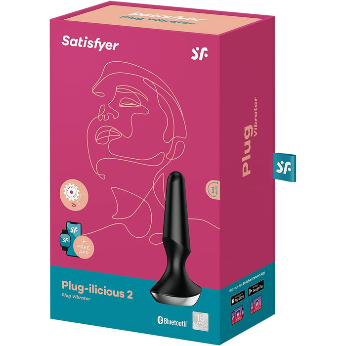 Вібратор для анусу Satisfyer Plug-ilicious 1 з керуванням через додаток | Водостійкий (IPX7) | Медичний силікон | Іграшка для дорослих (Чоловіків та жінок) | Турквіс, універсальний розмір