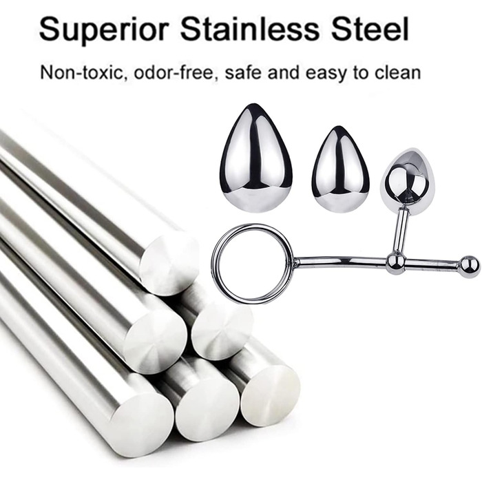 Анальний гачок з кільцями для яєчок, металевий, для БДСМ, з кільцем для статевого члена, з анальним штекером, для чоловіків, S+M+L