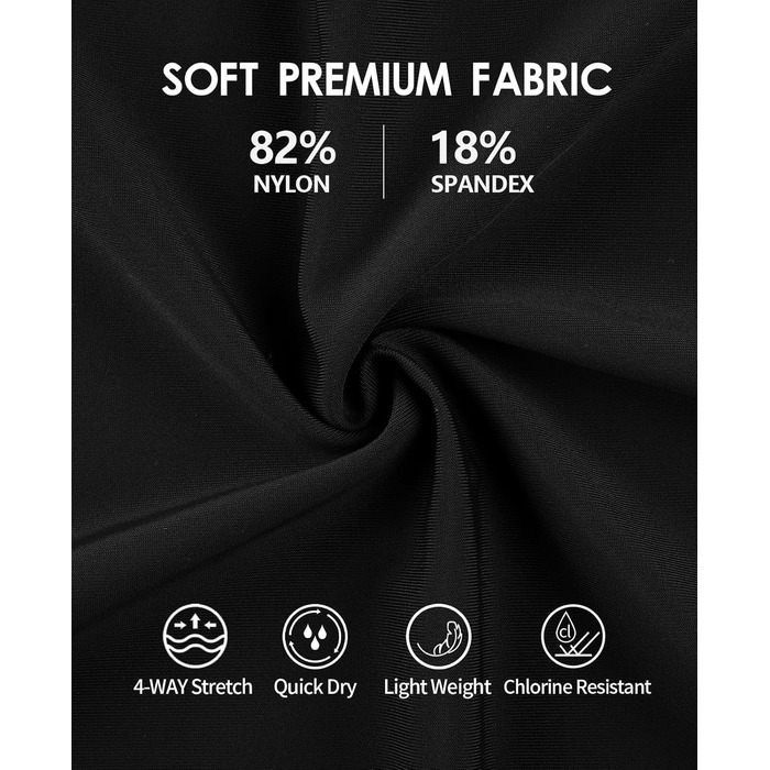 Чармо жіночий купальник для спорту з животом, цілісний з блискавкою спереду, купальник з чашками, чорний/білий, XL