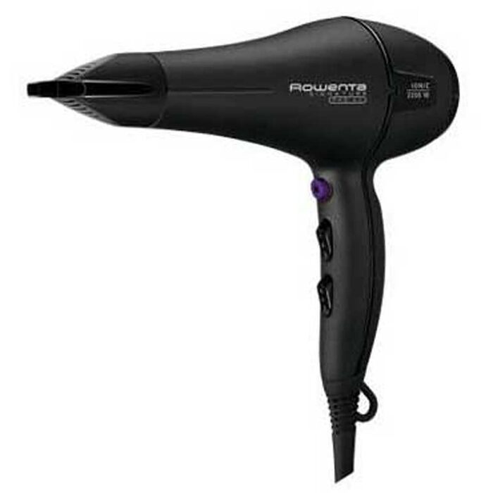 Фен для волосся Rowenta Signature Pro CV7840F0, професійний AC-двигун 2200 Вт, іонізація, 2 швидкості, 3 температури, з концентраторами та дифузором