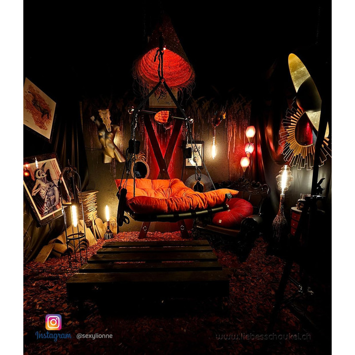 Секс-гойдалка Liebesschaukel Luxus Private Euphoria® помаранчево-коричнева - зручна гойдалка для пар преміум-класу