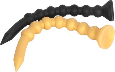 Анальний дилататор Cafurey 60 см з 7 кульками, м'який силікон, для жінок та чоловіків (золотий)