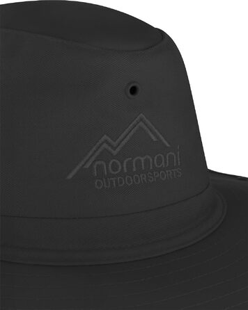 Сонцезахисний капелюх normani Outback для активного відпочинку зі знімним захистом шиї, розмір 63, чорний
