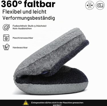 Зимові фетрові капці Mishansha унісекс, домашнє взуття з вовни, розмір 44 EU, колір єгипетський синій