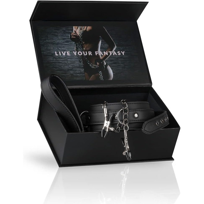 EasyToys Набор наручників з екошкіри, регульовані, 80 см, діаметр 11-28 см, для ролевих ігор