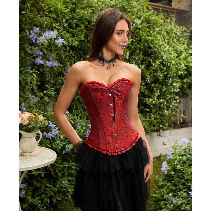 Корсет топ SZIVYSHI для повного бюсту: готичний корсет, бюстгальтер, чорний та червоний
