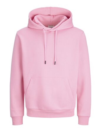 Чоловічий худі JACK & JONES Mae однотонний з капюшоном, колір Prism Pink, розмір S