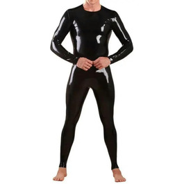 Костюм-комбінезон з латексу Gaylop, чорний, 0.4 мм, на блискавці, XS-XXL