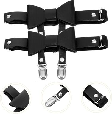 Кліп для шкарпеток Minkissy: регульований ремінь для ніг, пояс, фіксатор для шкарпеток, чорний (3)