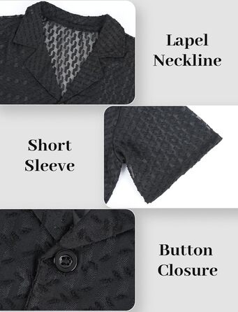 Чоловіча сорочка поло з мереживом AIEOE, літня, вільна, з короткими рукавами, чорна, розмір S-XXL