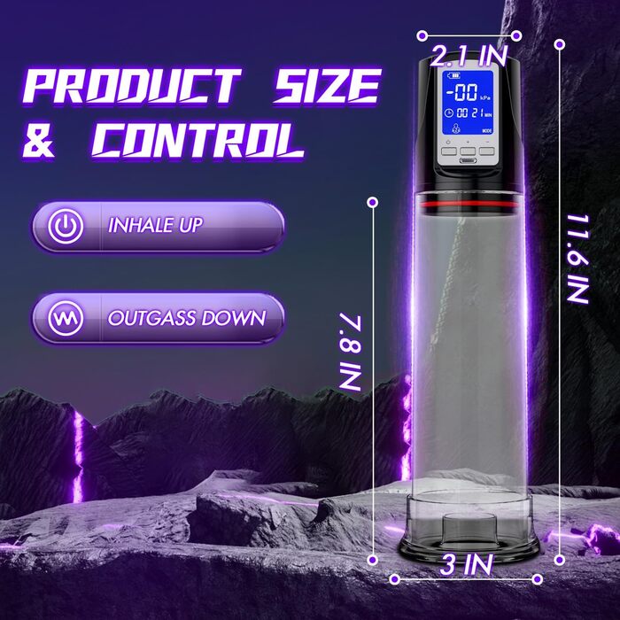 Електрична помпа для збільшення статевого члена для чоловіків - помпа для ерекції та подовження, LZYLWC