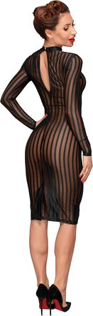 Чорне мереживне сукня-комбінезон для жінок Noir Handmade, XL, мереживо, прозоре, на колінах