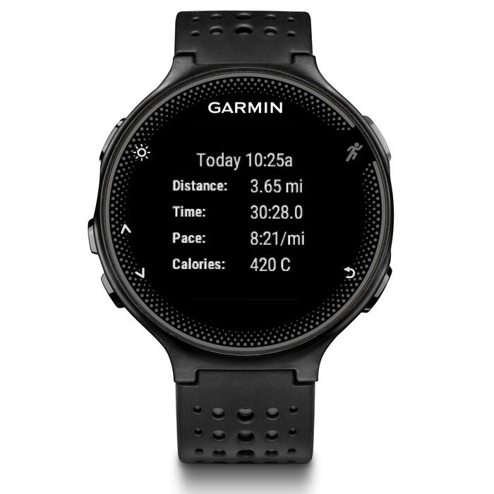 Смарт-годинник Garmin Forerunner 235 WHR з вимірюванням пульсу та сповіщеннями зі смартфона, сірий