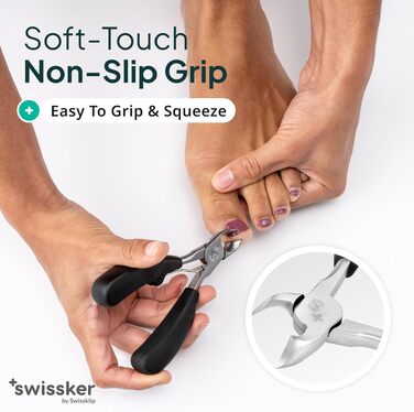 Професійні кусачки для нігтів на ногах Swissklip — міцний кусачок для товстих нігтів та великого пальця, 1 шт.