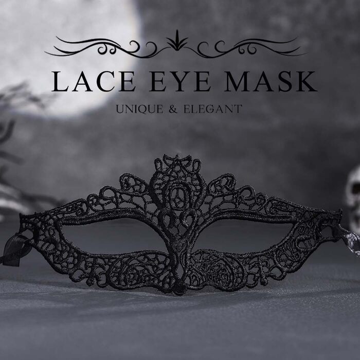 Маска для обличчя з мережива для жінок, чорна мереживна маска, костюм, вечірка, бал, карнавал, Хелловін, маска для очей (A) (Рожева)