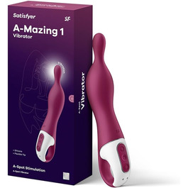 Вібратор Satisfyer A-Mazing 1 для жінок | Гнучкий наконечник для глибокої стимуляції | Водостійкий (IPX7) | Перезаряджуваний | Ягода