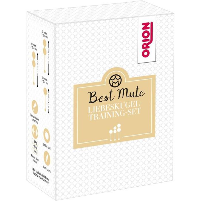 Набір для тренування м'язів тазового дна Orion Liebeskugel - інтенсивний набір з 3 шт. з рельєфною структурою, обертаються всередині, для початківців та досвідчених користувачів, рожевий