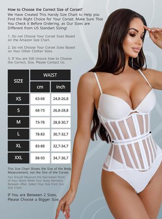 Корсет для талії Mesh-Korsett Taillentrainer для жінок, білий, розмір S